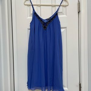 Periwinkle beaded Express dress, size Small